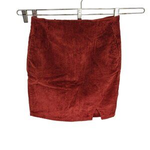 BP Be Responsible Mini Corduroy Skirt Women Size L Red FOR REPAIR